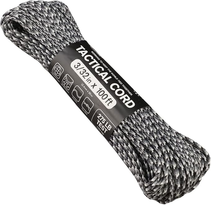 Atwood Rope MFG 275 Tactical Paracord 100 Feet 4-Strand Core Nylon Parachute by AtwoodRopeMFG