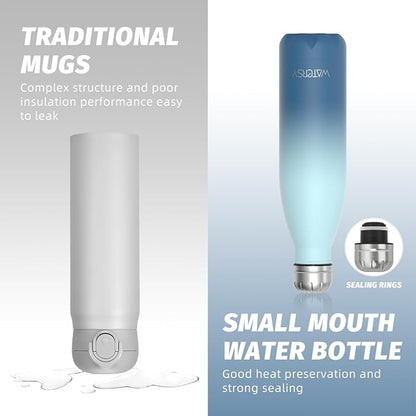 WATERSY Stainless Steel water bottles, 17oz/500ml Insulated Water Bottles - Image 4