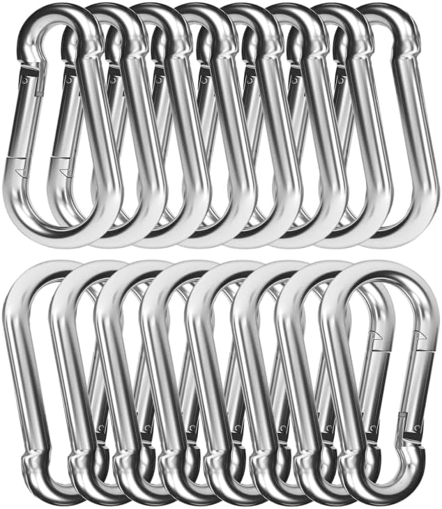 Heavy Duty Spring Snap Hook Carabiners Bulk, 500LB Capacity by GAGBC
