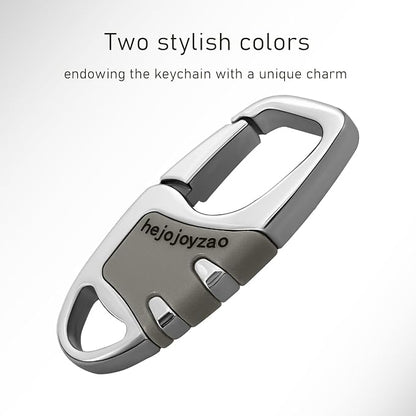 Keychain with Carabiner Clip, 4 Heavy Duty Key Rings and D Ring - Image 8