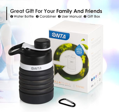 ONTA Collapsible BPA Free Silicone Water Bottle, 20oz - Image 9