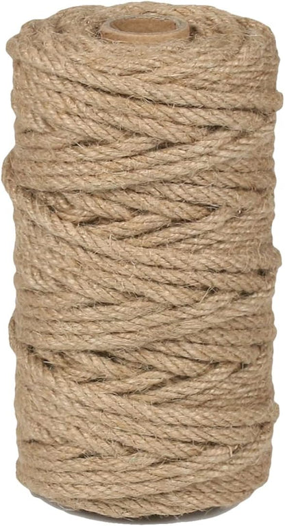 PerkHomy 4mm Jute Rope 120 Feet Twisted Heavy Duty and Thick Twine Rope by PerkHomy