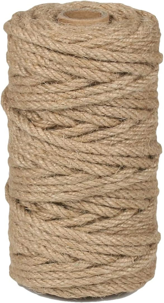PerkHomy 4mm Jute Rope 120 Feet Twisted Heavy Duty and Thick Twine Rope by PerkHomy