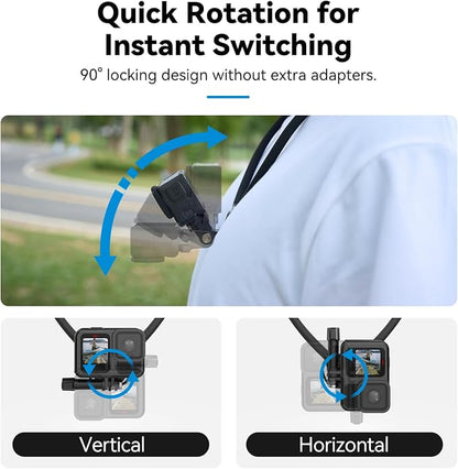TELESIN Neck Mount SE 2.0 with Air Cushion, Adjustable Chest Strap and Neck - Image 6