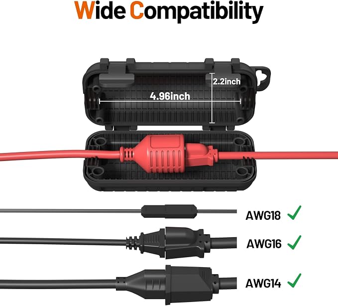 2 Pack Extension Cord Cover Outdoor, Cord Connector Protector IP54 - Image 7