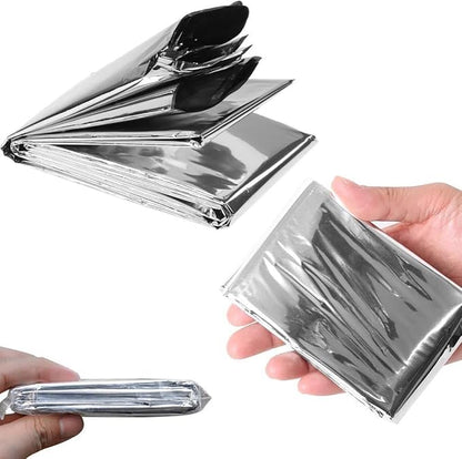 Polyethylene Mylar Silver Emergency Foil Thermal Blanket, 210 x 160 cm - Image 8