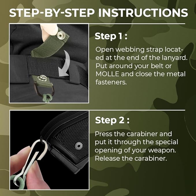 TECEUM Tactical Pistol Lanyard – 3+ Colors – Equipment Accessories - Image 7