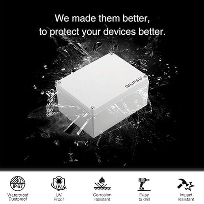 QILIPSU Junction Box with Mounting Plate 200x150x100mm, ABS Plastic DIY - Image 3