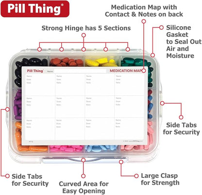 8 and12 Compartment Large Pill Cases - Image 3