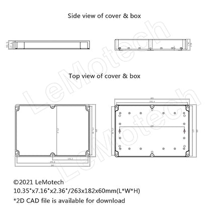 LeMotech Electrical Box ABS Plastic Project Box IP65 Waterproof Junction Box - Image 6