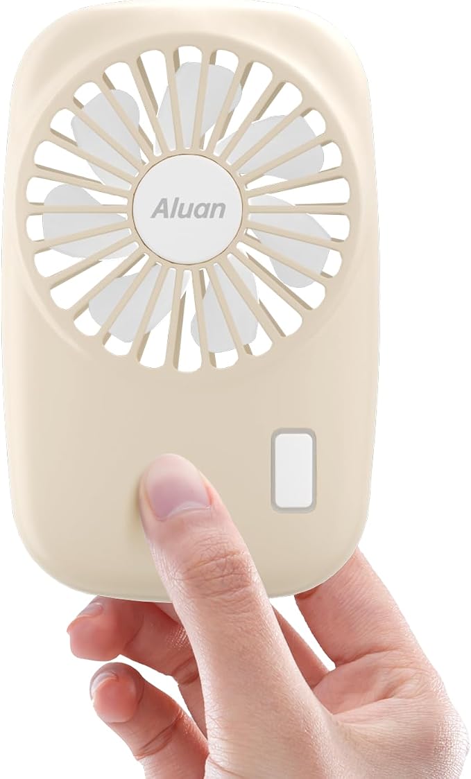 Aluan Handheld Mini Fan Powerful Small Personal Portable Speed Adjustable USB by Aluan