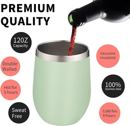 12oz/6 Pack Wine Tumbler Glasses - Image 4