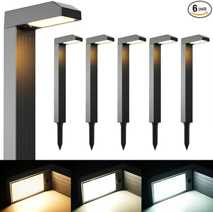 COXSENI Solar Pathway Lights Outdoor 6 Pack, 3 Color in 1 Bright Landscape by COXSENI