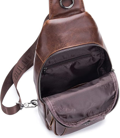 Hebetag Leather Sling Bag Crossbody Backpack - Image 6