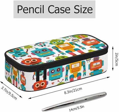 Retro Robots Pencil Case Mecha Deformation Cartoon Game Pencil Bag Pouch Box - Image 2