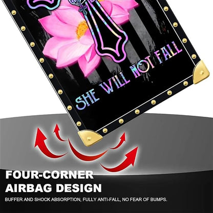 Compatible with iPhone XR Case, Praying Cross Hands Luxury Golden Decoration - Image 6
