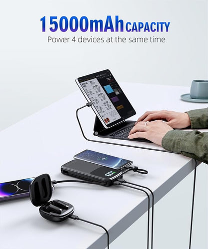 LOVELEDI Portable-Charger-Power-Bank - 15000mAh Power Bank Supports PD 30W Fast - Image 8