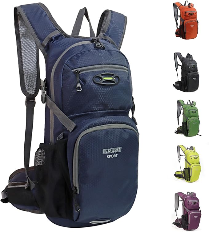 Hiking Daypack Waterproof Biking Backpack 15L Lightweight Durable Backpack by Lemuvlt