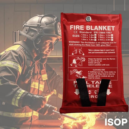 ISOP Fire Blanket 47 * 70 inches – Fire Retardant Blanket – Heavy Duty - Image 9