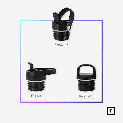 IRON °FLASK Camping & Hiking Hydration Flask - 24 oz Graphite - Image 3