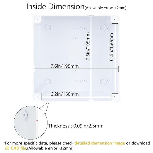 LeMotech Junction Box, Electrical Box IP65 Water Resistant Dustproof ABS - Image 3