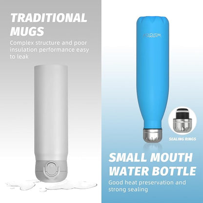 WATERSY Stainless Steel water bottles, 17oz/500ml Insulated Water Bottles - Image 4