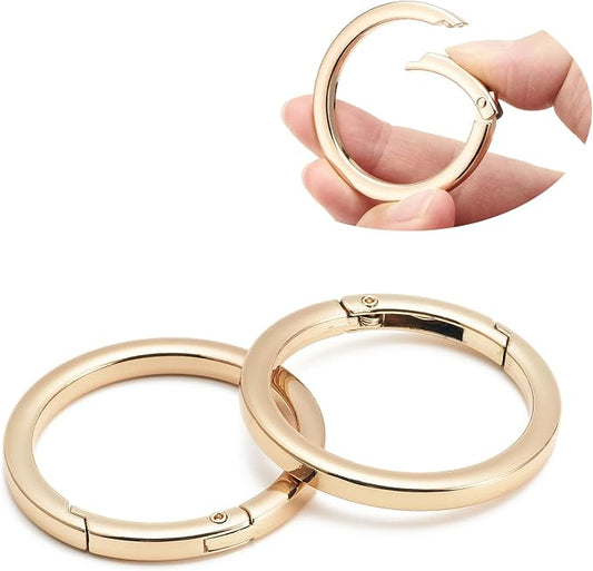 DEVPSISR 4pcs Flat Trigger Spring O Rings, Metal Keychain Ring Round Carabiner by DEVPSISR