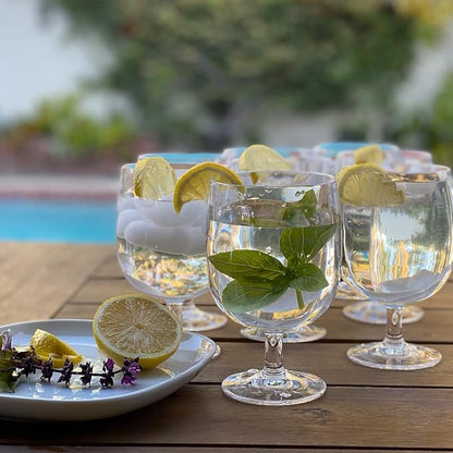 Lily's Home Unbreakable Plastic Wine Glasses Set of 8, 12 oz Shatterproof - Image 6