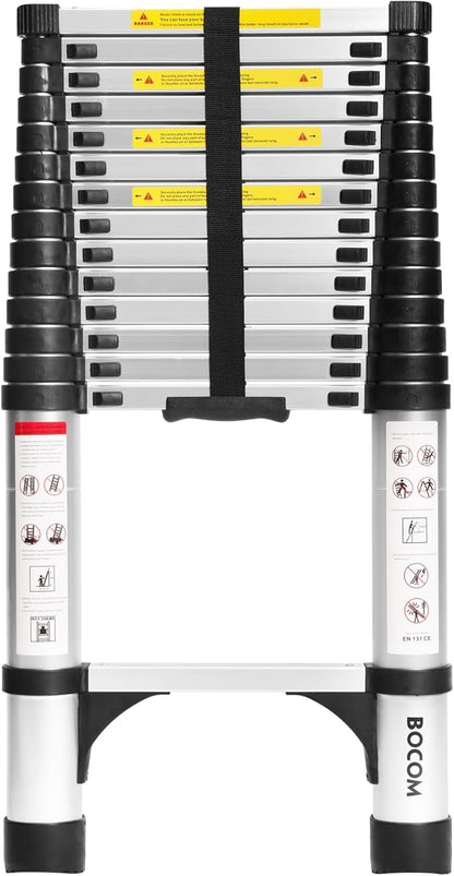 BOCOM 14.5 FT Aluminum Telescoping Ladder, Lightweight Multi-Purpose by BOCOM