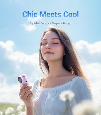Diveblues Handheld Portable Turbo Fan, 4000mAh USB Rechargeable Pocket Fan - Image 2