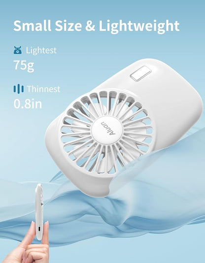 Aluan Handheld Fan Mini Fan Powerful Small Personal Portable Fan Speed - Image 5