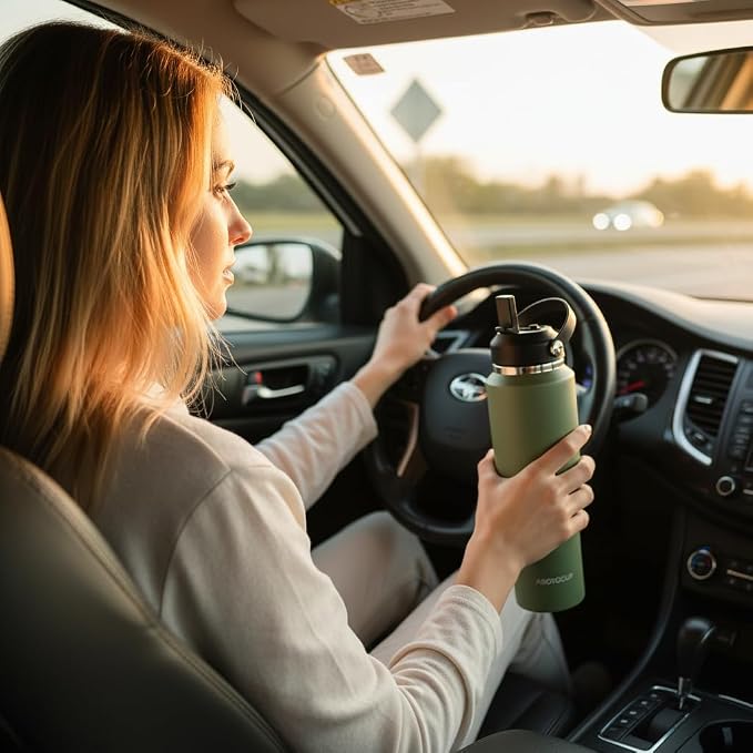 40oz Water Bottle with Powder Coated, Fit in Any Car Cup Holder, Water Bottle - Image 7