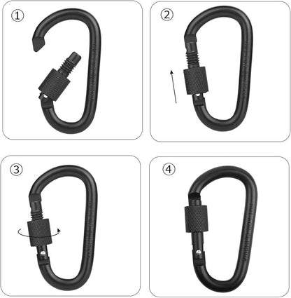 Locking Carabiner Clip, Vonpri 3 Inch D Ring Clips Spring Snap Key Chain Hook - Image 6