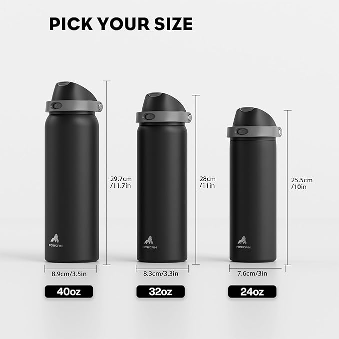 POWCAN 32 oz Stainless Steel Water Bottle - Image 7