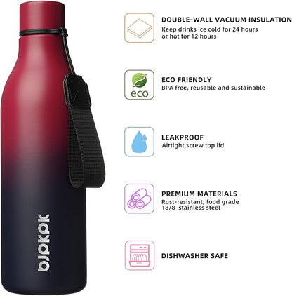 BJPKPK Insulated Water Bottles, 25 oz Stainless Steel Metal Water Bottle - Image 2