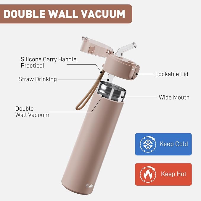 9oz Small Water Bottles with Straw, Mini Water Bottle with One-Hand Open Design - Image 3