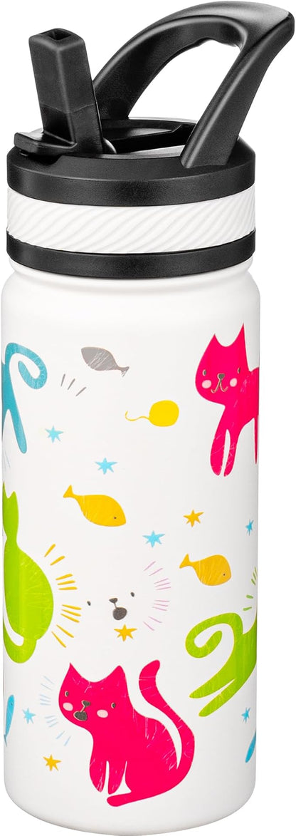 Fanhaw 18 Oz Kids Insulated Water Bottle by FANHAW