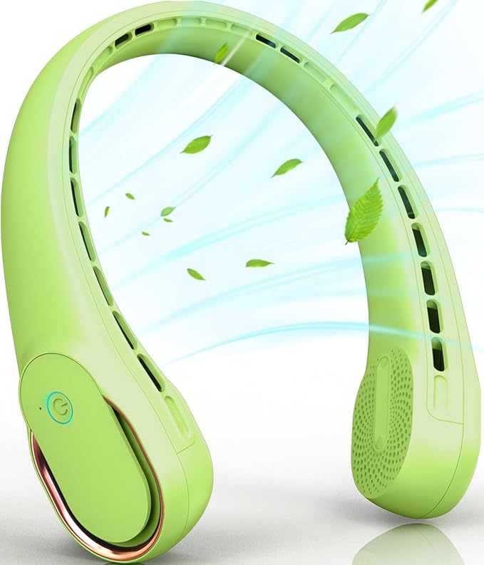FrSara Bladeless Portable Neck Fan, 360° Surround Wind, Ultra-Quiet, USB by FrSara