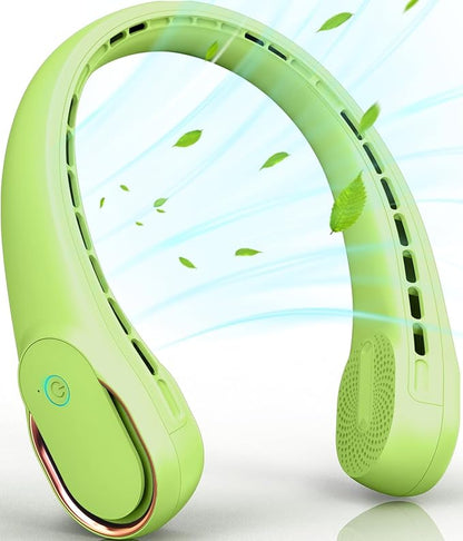 FrSara Bladeless Portable Neck Fan, 360° Surround Wind, Ultra-Quiet, USB by FrSara