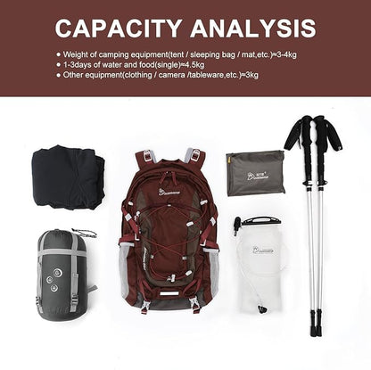 MOUNTAINTOP 25L/40L Hiking Backpack, Lightweight Travel Backpack - Image 4