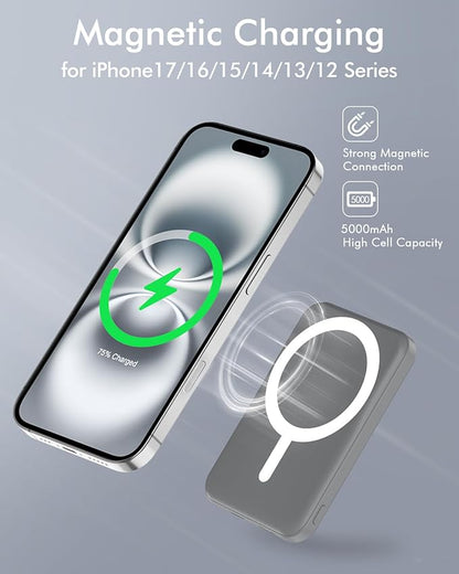 podoru for Magnetic Battery Pack, 5000mAh Magnetic Power Bank - Image 3