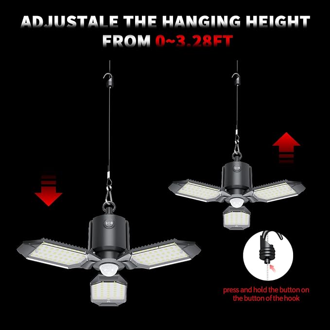 Plug in Garage Light Motion Sensor, 80W 8000LM Motion Sensor Lights Indoor - Image 7
