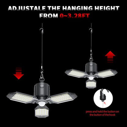 Plug in Garage Light Motion Sensor, 80W 8000LM Motion Sensor Lights Indoor - Image 7
