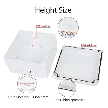LeMotech Junction Box, Electrical Box IP65 Water Resistant Dustproof ABS - Image 6