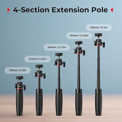 SMALLRIG Small Camera Tripod Selfie Stick, Extendable 8"-15" Mini Handheld - Image 5