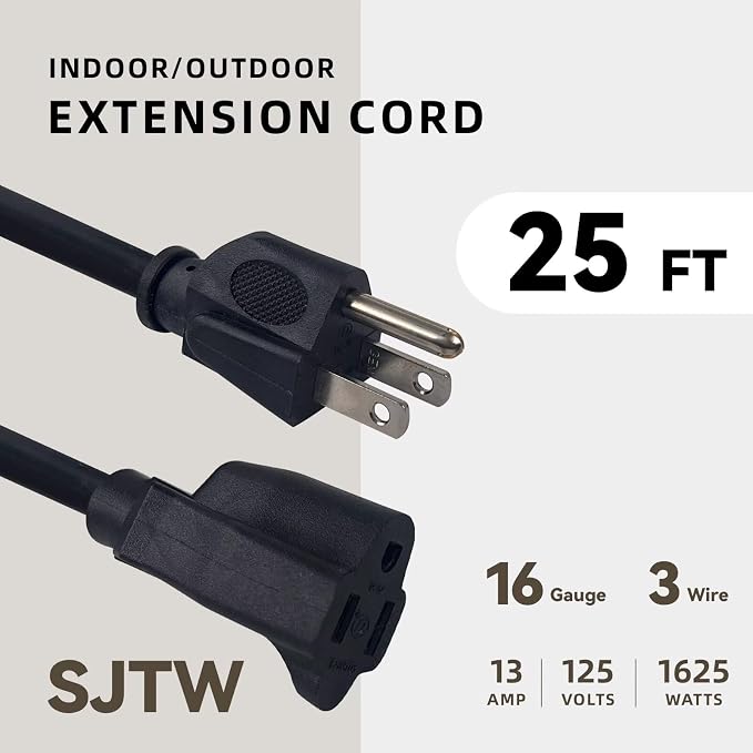 25ft Outdoor Extension Cord for Christmas Decorations - Image 2