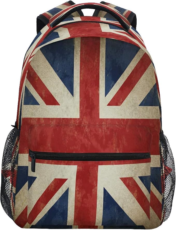 Backpacks UK British Flag School Bag Student Bookbag Adjustable Shoulder Bags by UOYO