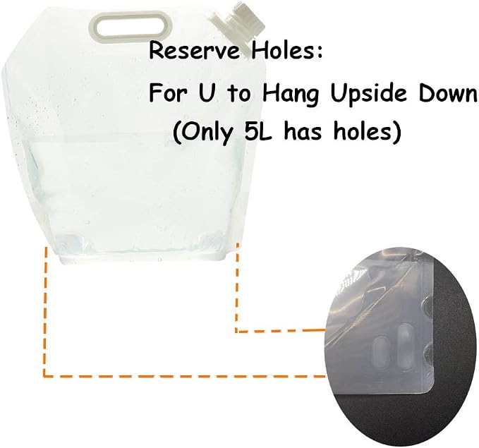SUPANT Collapsible Emergency Water Jug Container Bag, BPA Free Plastic Water - Image 6