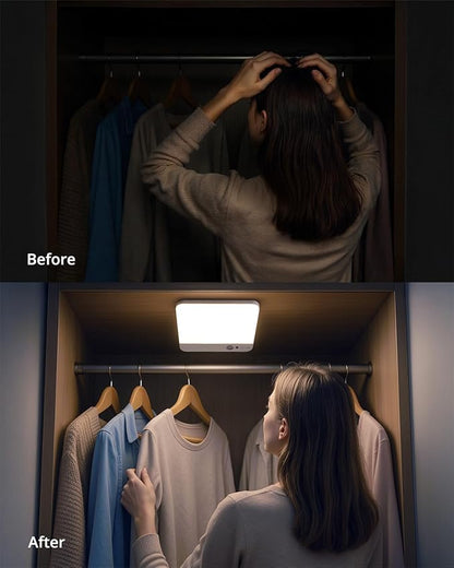 Combuh 2 Pack Square Rechargeable Ceiling Lights - Image 6