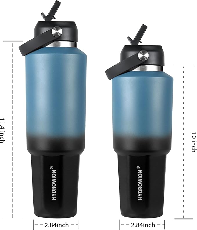 HYDROWION 32 oz Insulated Water Bottle, Car Water Bottle Holder - Image 7